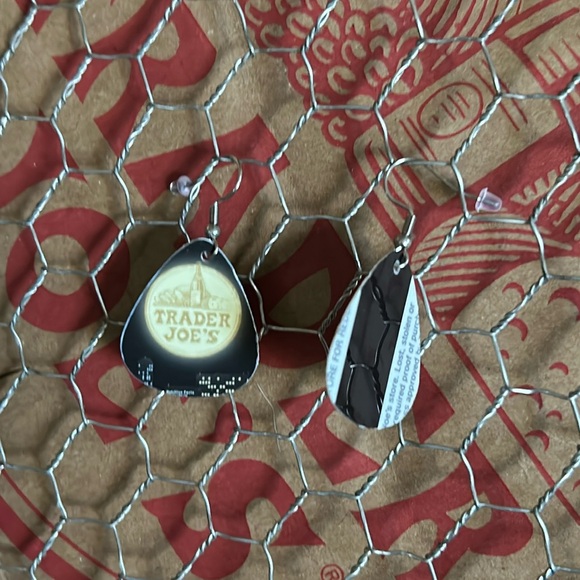 Trader Joe’s earrings guitar pic shaped moon - Picture 3 of 3
